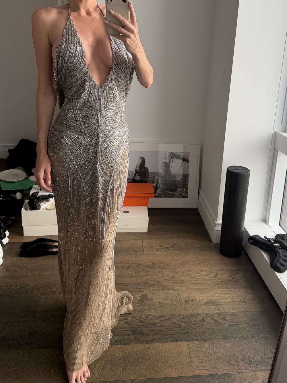 Vintage Roberto cavalli beaded gown 2007